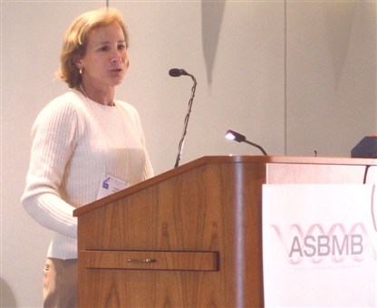 Cheryl Kerfeld speaks at faculty workshops held at the Department of Energy’s Joint Genome Institute (JGI) for training in bioinformatics and the Integrated Microbial Genomes Annotation Collaboration Toolkit (IMG-ACT) system.