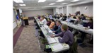 Attendees get down to business at the faculty workshops held at the JGI for training in bioinformatics and the IMG-ACT system.