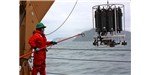 On June 28, 2011, Holley Kelly, a teacher from Farragut High School, helped retrieve a data collection instrument from the Bering Strait, east of the Diomede Islands.