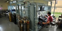 The low pressure inside this hypobaric chamber at the Altitude Research Center in the University of Colorado, Denver, mimics the hypoxic conditions at altitudes of approximately 16,000 feet. This is the only civilian chamber dedicated to high altitude research in the US. Courtesy of Robert Roach