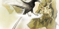 An artist’s conception of the pigmentation patterns in the 120 million-year-old Confuciusornis sanctus—the oldest documented bird to display a beak. Patterns are based on chemical maps of copper and other trace metals in several fossils of this organism.Richard Hartley, University of Manchester
