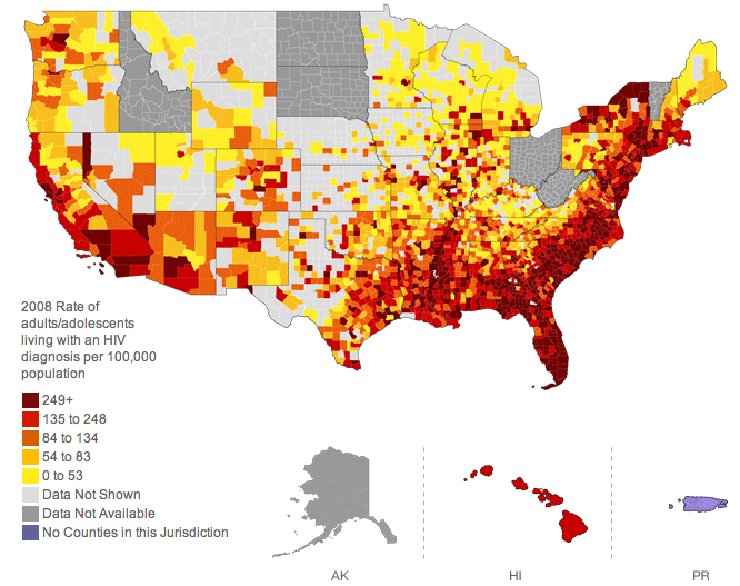 Mapping HIV in the US image: Mapping HIV in the US