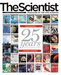 The Scientist 25th Anniversary Cover