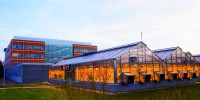 The Donald Danforth Plant Science Center, shown with greenhouses, took the 8th spot in the Best Places to Work for Postdocs in the USA.Donald Danforth Plant Science Center
